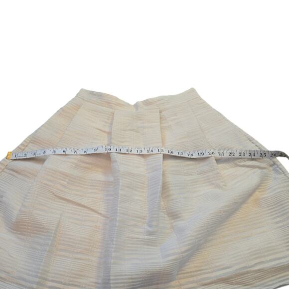 ANN TAYLOR White Pleated A-Line Full Party Skirt Size 4 - Picture 5 of 9